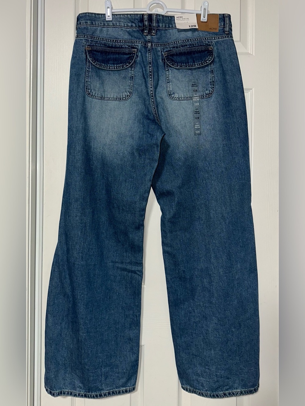 Aeropostale Women's Wide Leg Medium Blue Denim Jeans - Picture 2 of 10